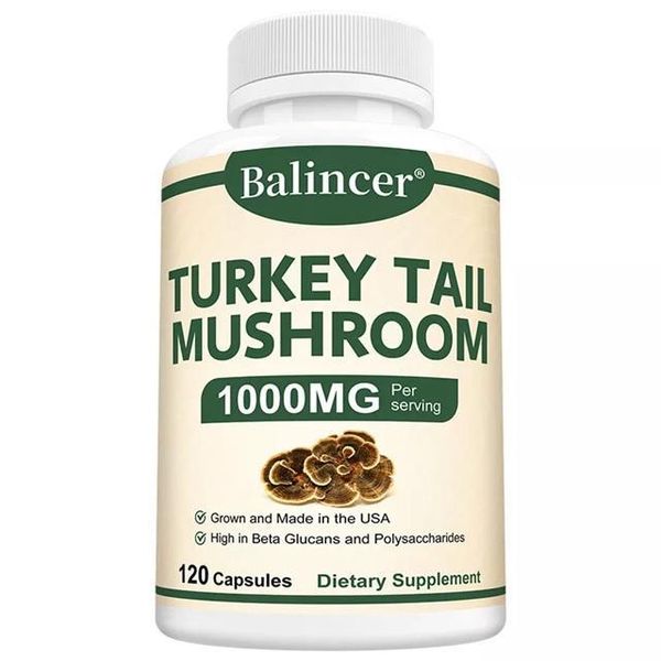Funghi Della Coda Di Tacchino 1000Mg (120 Capsule) Integratore Alimentare, Digestione, Sistema Immunitario, Salute Intestinale-image