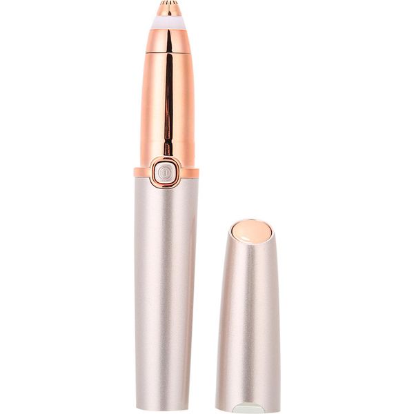 Rifinitore Di Sopracciglia Per Donne Depilatore Elettrico Indolore Per Sopracciglia Usb Ricaricabile Rasoio Portatile Per Sopracciglia Oro Rosa-image