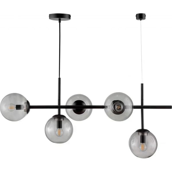 Lampada A Sospensione Led, Lampada A Sospensione, Lampada A Soffitto A Sospensione, Lampada A Sospensione Per Tavolo Da Pranzo, Lampada A Sospensione Per Soggiorno, Design Scandinavo, Como Vetro/Nero-image