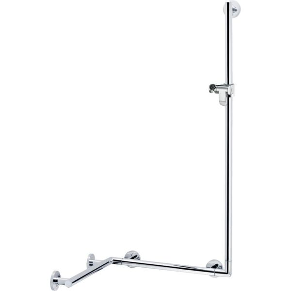Keuco Plan / Plan Care Corrimano Doccia 597 X 1265 X 880 Mm Con Asta Doccia - Cromato - 34908014611-image