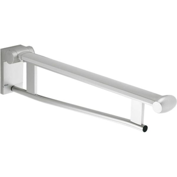 Maniglia Di Sostegno Pieghevole Keuco Plan Care 650 Mm Pieghevole Cromo/Nero Grigio - 34902010637-image