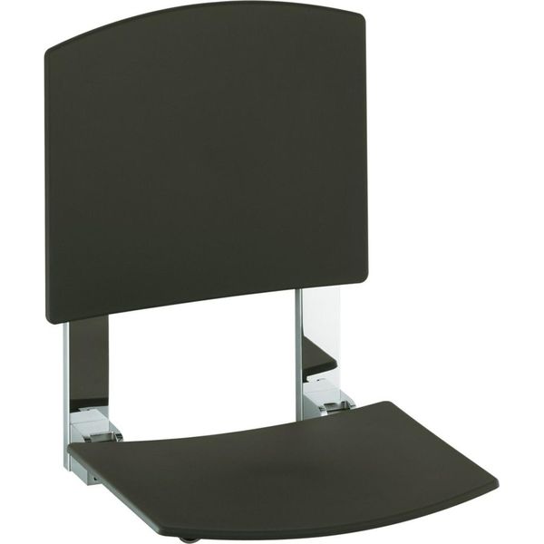 Keuco Plan Care Sedile Pieghevole Per Montaggio A Parete Schienale Estraibile Cromato/Bianco - 34982010051-image