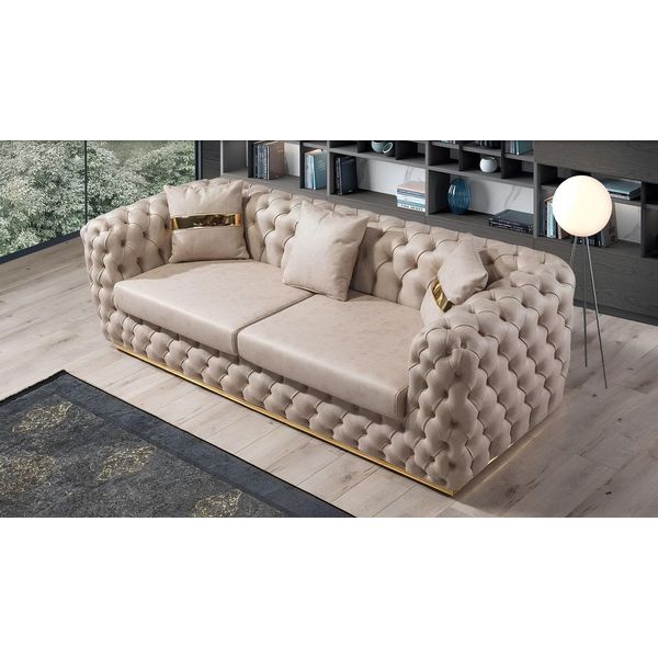 Divano 3 Posti Chesterfield Divani Tre Posti Design Moderno Mobili Da Salotto-image