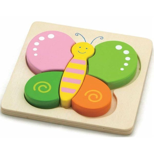 Puzzle In Legno Studo Wood Farfalla 5 Pezzi-image