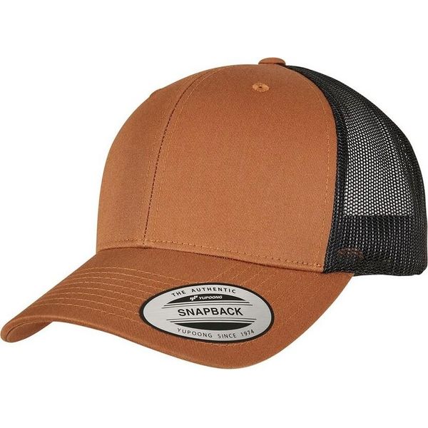 Flexfit - Cappello Trucker "Retro"" Per Uomo/Donna Unisex RW8984 (Taglia Unica) (Caramello/Nero)"-image
