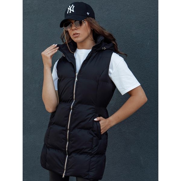 Gilet Lungo Trapuntato Da Donna Viana Nero L-image