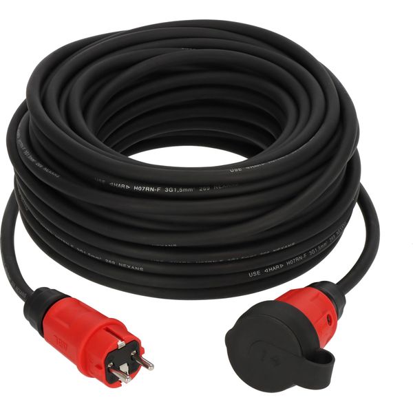 Brennenstuhl 9161250110 Cavo Di Prolunga 16 A Nero Rosso 25 M H07RN-F 3G 1,5 (9161250110)-image