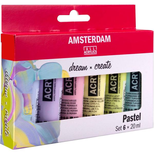 Royal Talens 17820503 Royal Talens Vernice Acrilica Amsterdam Pastello, 6 X 20 Ml-image