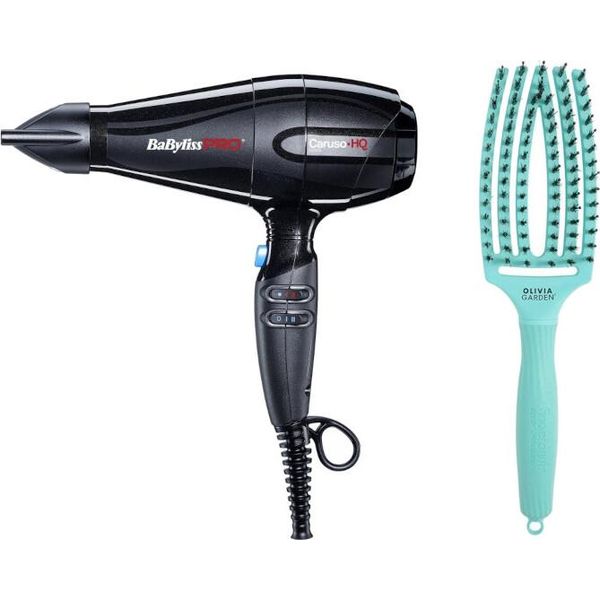 Babyliss Pro Caruso Hq 2400W BAB6970IE + Olivia Garden Finger Brush Menta Tropicale-image