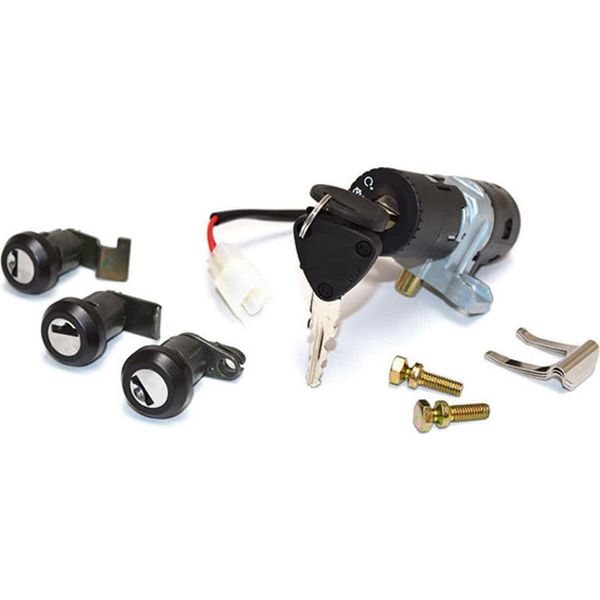 Kit Serratture Sgr 4 Pezzi Per Bloccasterzo,Sella,Bauletto E Sportello Benzina-image