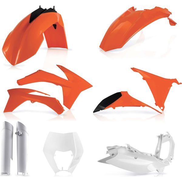 Kit Carene 10 Pezzi Acerbis Modello 2012 Arancio/Bianco Per Ktm-image