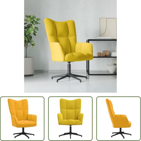 The Living Store Relaxsessel Senfgelb Samt-image