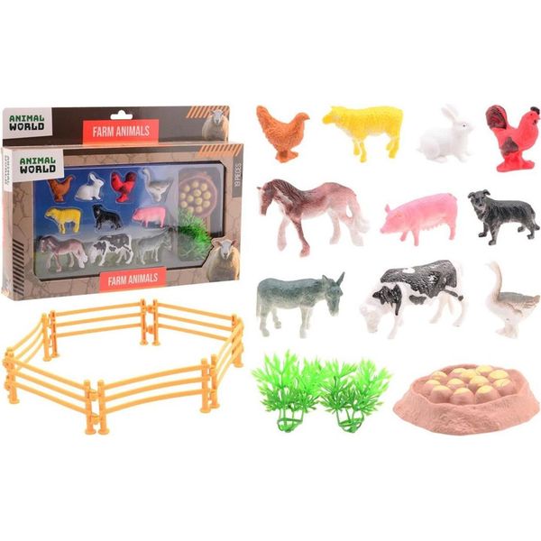 Set Gioco Animali Della Fattoria 19 Pezzi In Scatola-image