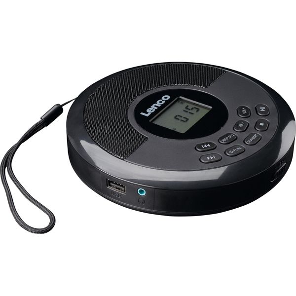 Lenco Radio Fm, Portatile, Lettore Cd, Riproduzione Usb, Nero-image