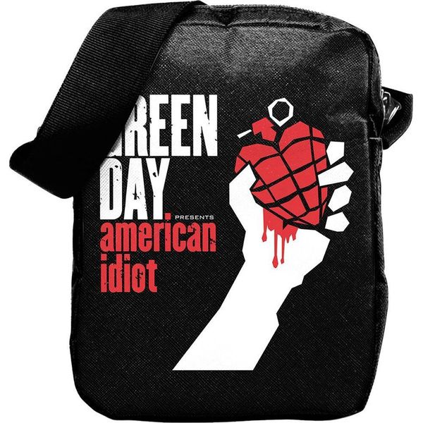 Green Day - Borsa A Tracolla "American Idiot"" RO14454 (Taglia Unica) (Nero/Rosso/Bianco)"-image