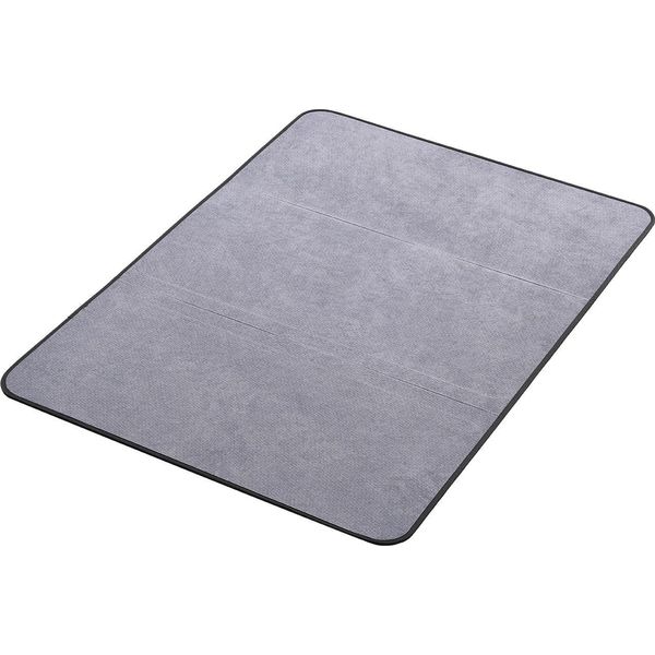 Succebuy Tappetino Per Sedie Tappetino Di Protezione Per Pavimenti (1225 X 915 X 5 Mm) Per Pavimenti Duri, Tappeto Per Sedie Da Ufficio, Superficie A Coste, Tappetino Sotto La Scrivania Facile Da Scorrere Per Uffici Domestici (Grigio)-image