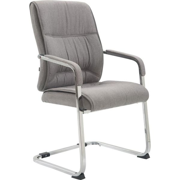 Sedia Per Visitatori Xxl, Sedia Per Ospiti - Ergonomica E Caricabile Fino A 260 Kg | Colore: Grigio-image