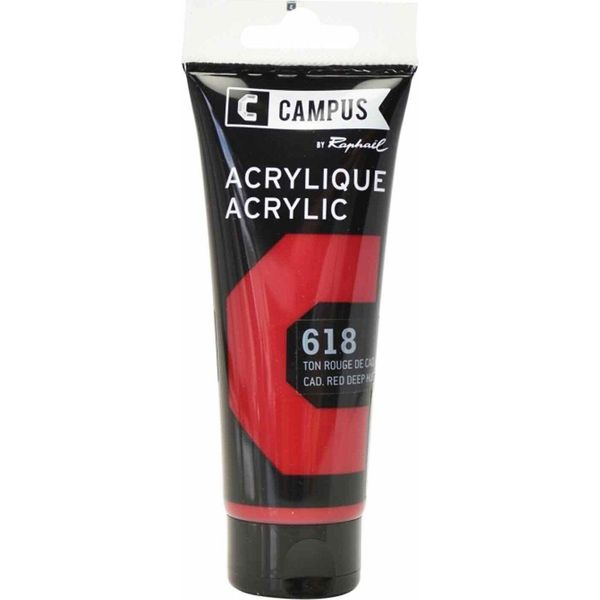 Colore Acrilico 100 Ml - Rosso Cadmio Scuro N. 618-image
