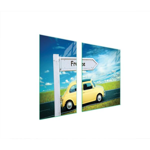 Piastre Copri Fornelli 2 Pezzi 90X52 Ceramica Copri Piano Cottura Tagliere Vetro Auto Freedom-image