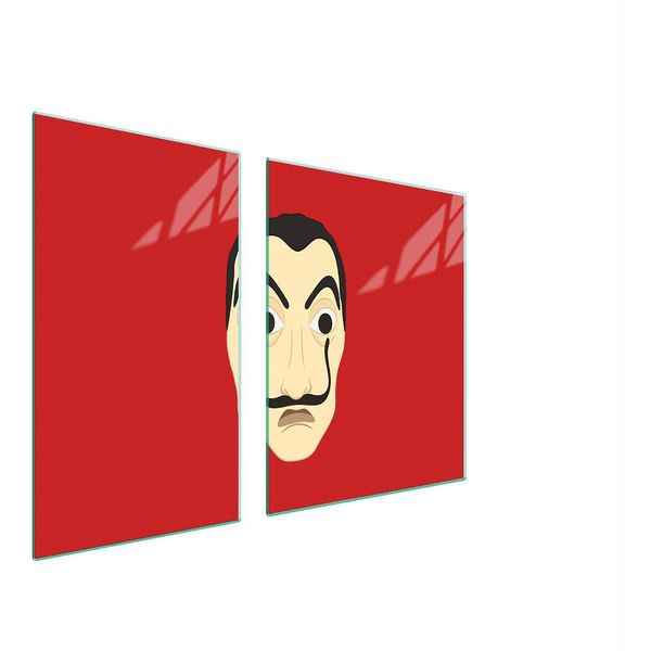 Piastre Copriforno 2 Pezzi 100X52 Copriforno In Ceramica Tagliere In Vetro Cofano Rosso-image