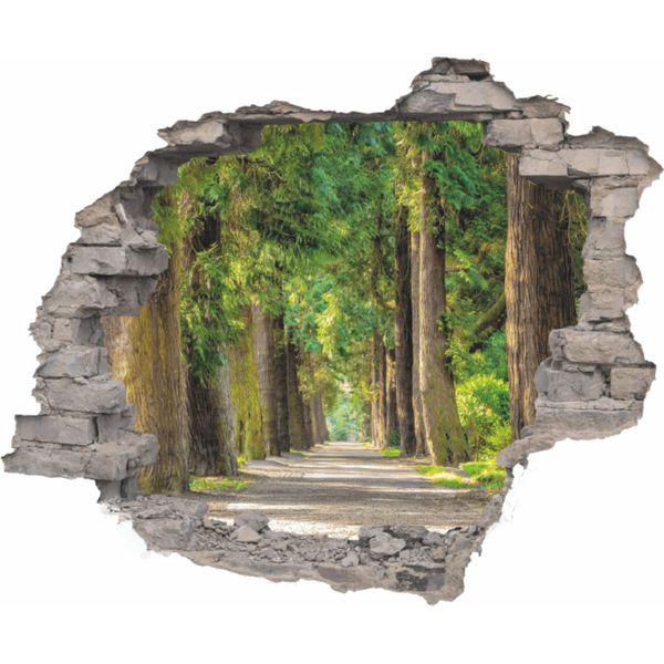 Tatuaggi 3D Su Muro Di Mattoni Con Vista-image