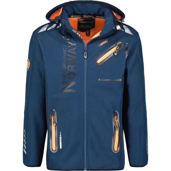 Giacca Softshell Geographical Norway Uomo Marine WY8028H/GN-MARINE / Orange Taglia L-image