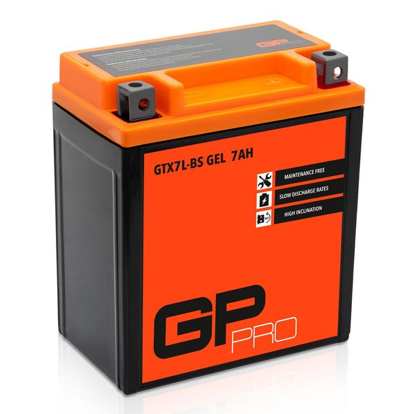 Batteria Al Gel GP-PRO 12V 7Ah GTX7L-BS Batteria Per Scooter / Moto, Precaricata Sigillata Senza Manutenzione Simile A YTX7L-BS / CTX7L-BS-image
