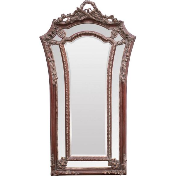 Casa Padrino Specchio Da Parete Barocco Rosso-Marrone 115 X H. 207 Cm - Specchio In Stile Barocco-image