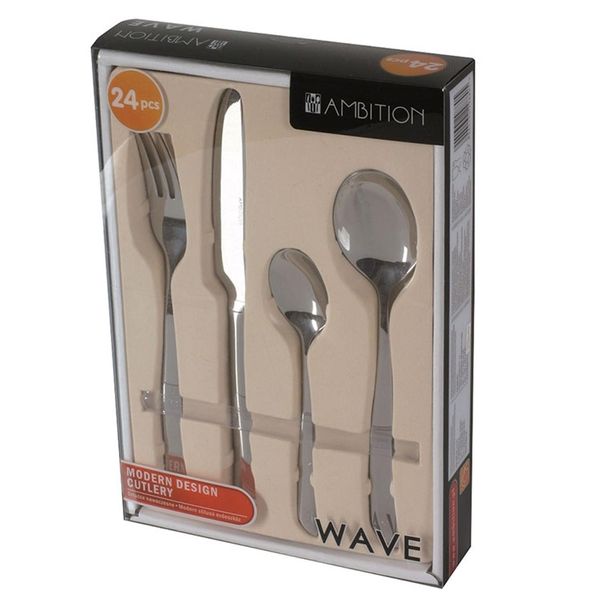 Set Di Posate 24 Pezzi Per 6 Persone Posate In Acciaio Inox Posate Da Tavola Posate-image