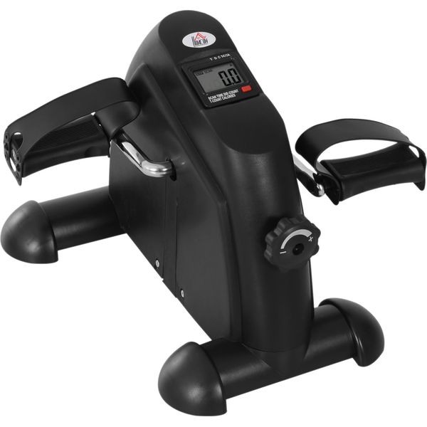 Fortuna Lai Mini Bike Pedal Trainer Con Display Lcd, Ghisa, Nero, Compatto 35X40X31 Cm Per La Casa E Il Fitness-image