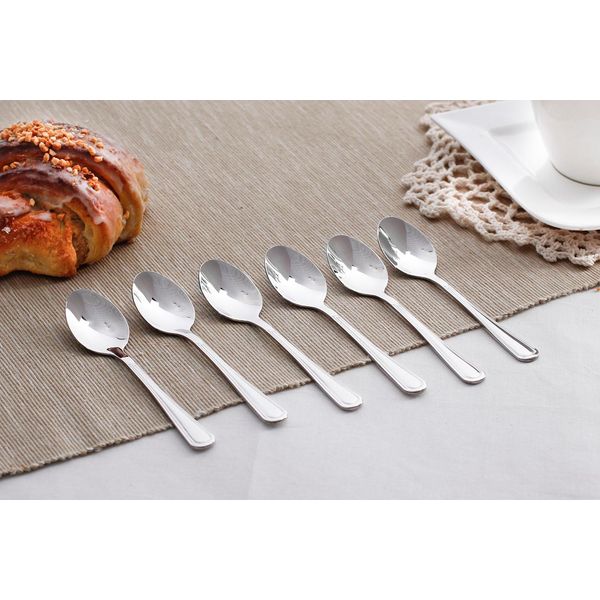 Set Di Posate Con Cucchiaio Da Caffè 6 Pezzi Per 6 Persone Posate In Acciaio Inox Posate Da Tavola-image