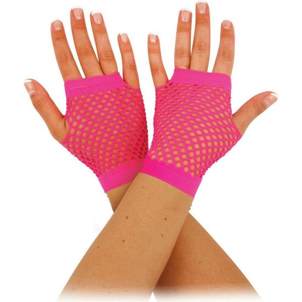 Bristol Novelty - Guanti Senza Dita Per Uomo/Donna Unisex BN822 (Taglia Unica) (Rosa Neon)-image