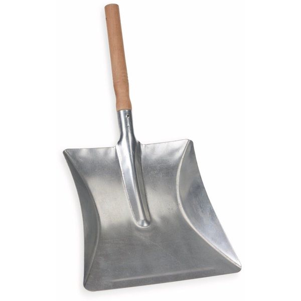 Robusta Pala In Metallo 43X21Cm Con Manico Ergonomico In Legno Per L'industria E L'agricoltura-image