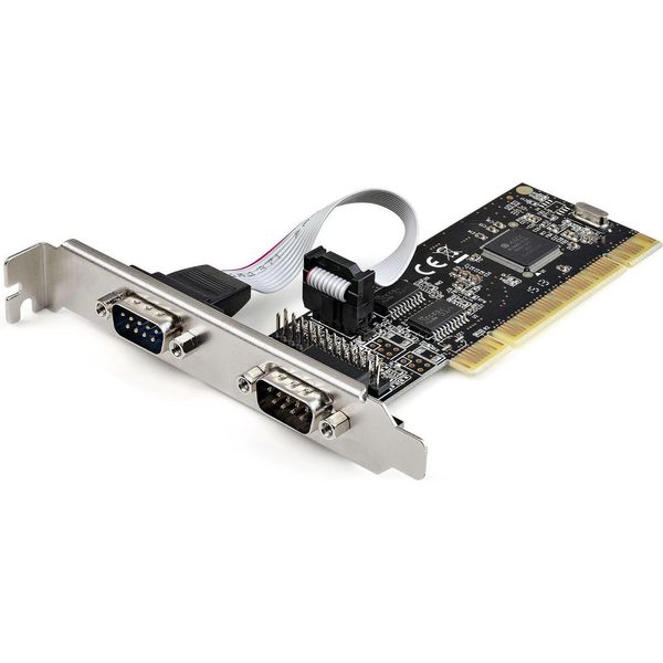 Startech.Com Scheda Pci RS232 - Scheda Pci A 2 Porte Seriali - Scheda Controller Seriale Pci A 2 Porte DB9 RS232 - Scheda Di Interfaccia - Espansione Pci - Scheda Di Espansione Per Desktop (PCI2S1P2)-image
