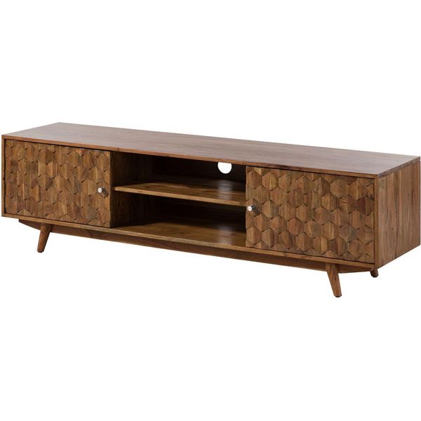 MASSIVMOEBEL24 | Mosayk #111 Mobile Tv In Legno Di Acacia Laccato / Natur 170X42X48-image