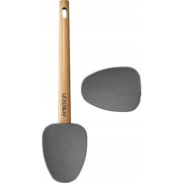 Spatola Da Cucina In Silicone Con Manico In Legno 28 Cm-image