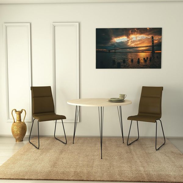 Skye Decor, Sandalf - Quercia, Tavolo, Quercia, 100 % Melamin Coated Slipboard, 90 X 90 X 75 Cm-image
