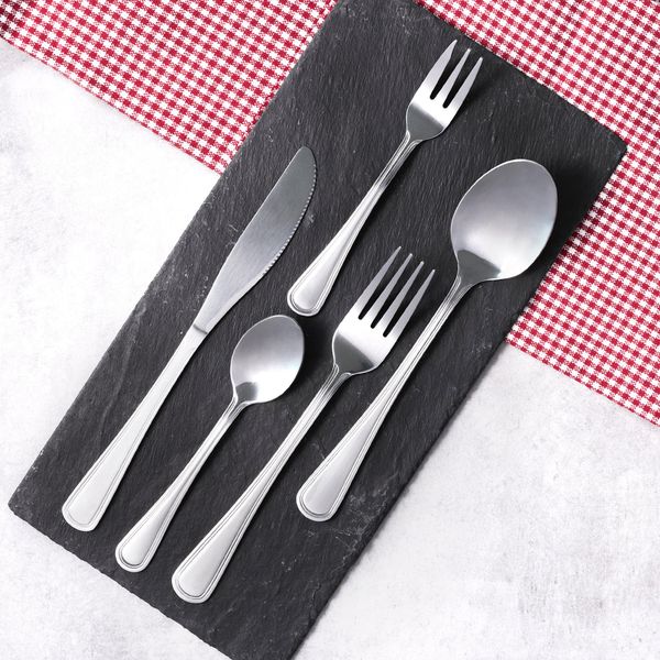 Set Di Posate 30 Pezzi Menu Posate Da Tavola Posate 6 Persone Set Acciaio Inox-image
