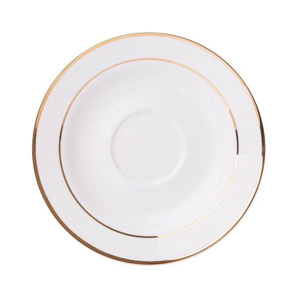 Piattino In Porcellana Ambition Aura Gold 12,5 Cm Come Da Descrizione-image