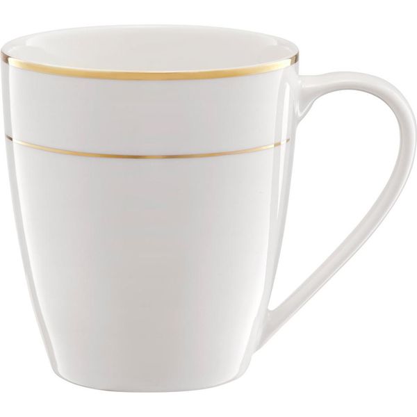 Tazza In Porcellana Bianca Aura Gold 360 Ml-image