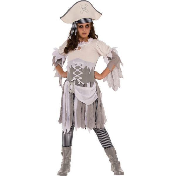 Bristol Novelty - Costume "Pirata"" Halloween - Ragazze BN4413 (104) (Grigio)"-image
