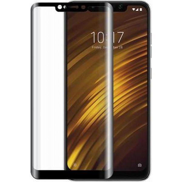 Bigben Connected, Protezione Dello Schermo In Vetro Antigraffio 2.5D Per Pocophone F1, Nero Trasparente-image