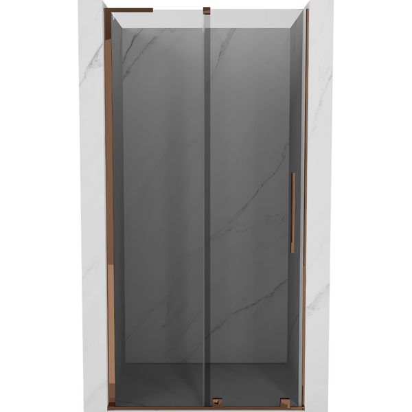 Mexen Velar L Porta Doccia Scorrevole 120 Cm, Grafite, Oro Rosa - 871-120-003-41-60-image