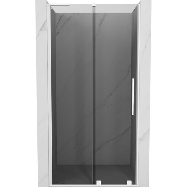 Mexen Velar L Porta Doccia Scorrevole 90 Cm, Grafite, Bianco - 871-090-003-41-20-image