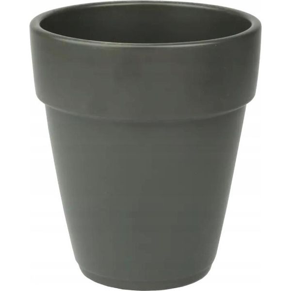 Astuccio Per Orchidee In Ceramica Antracite 13 Cm-image
