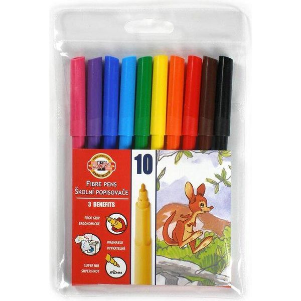 Set Di 10 Esclusivi Pennarelli Koh-I-Noor 7710/2AJ - Perfetti Per La Creatività, Il Disegno E La Colorazione! Create Opere D'arte Uniche Oggi Stesso!-image