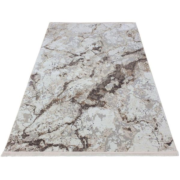 Tappeto Rettangolare 140X190 Cm Stefano - Crema / Oro-image