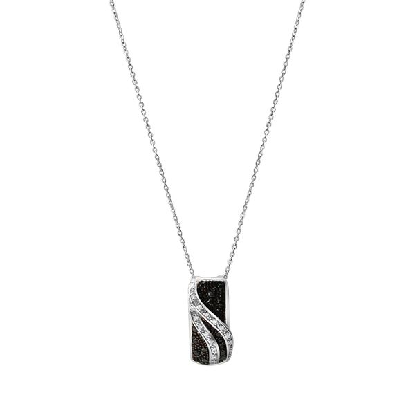 Kette Mit AnhäNger Celesta, Weiß, Halsketten, Damen, 45Cm, Silber 925 (Sterlingsilber), L: 45 B: 8Mm, GläNzend, B:8Mm-image