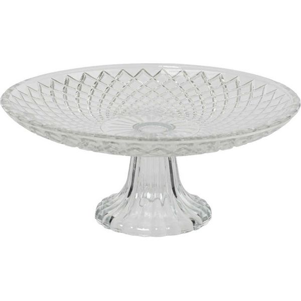 Vassoio Per Torte In Vetro 20X9Cm Vassoio Trasparente-image