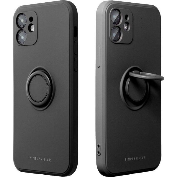 Roar Case Custodia Protettiva Ambra Per Smartphone Custodia Per Cellulare Bumper Con Supporto Ad Anello Compatibile Con Samsung Galaxy A56 5G Nero-image